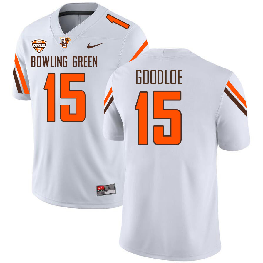 Bowling Green Falcons #15 Caleb Goodloe College Football Jerseys Stitched-White